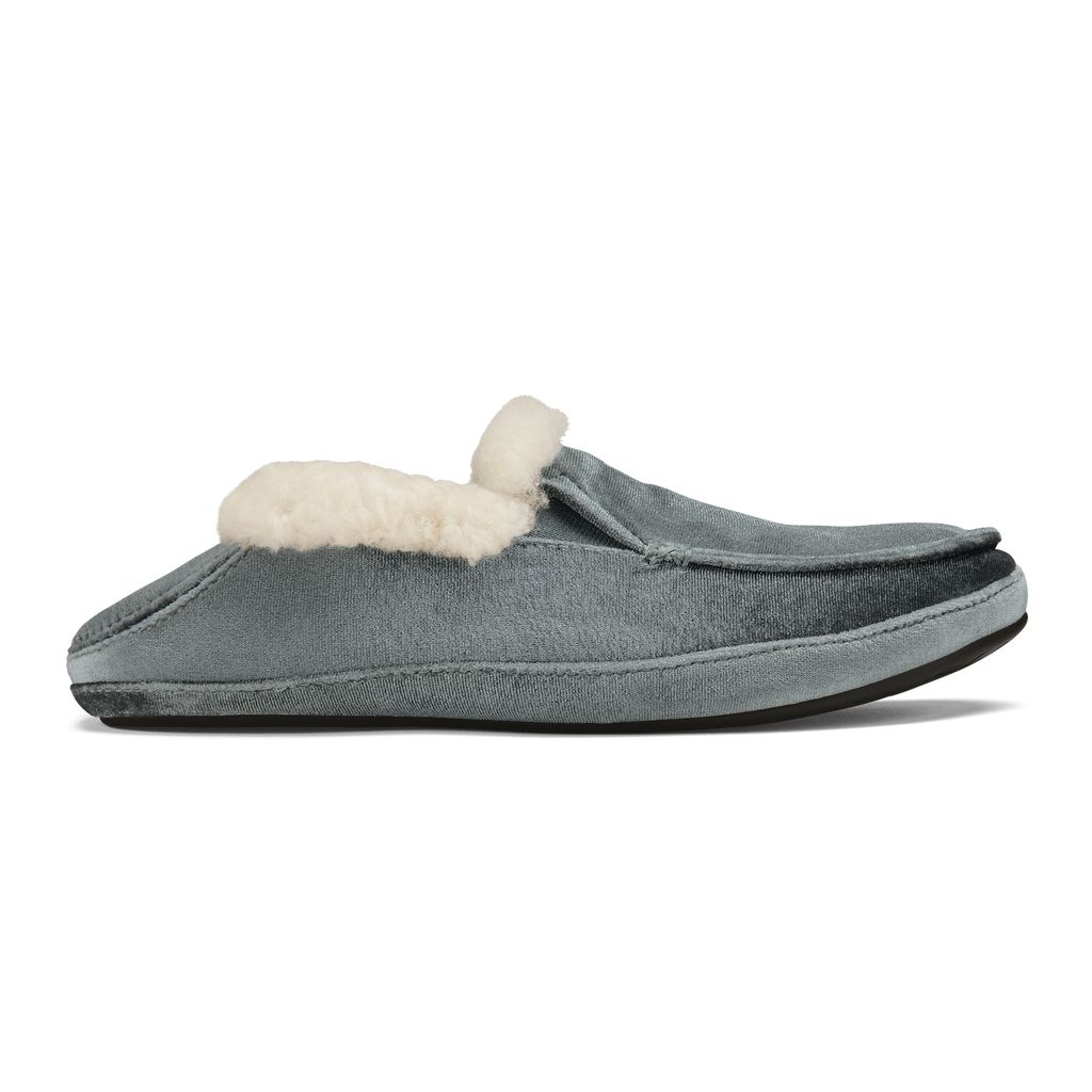 Women's Olukai Ku una Lānui Slippers Grey | FOJWZTS-61