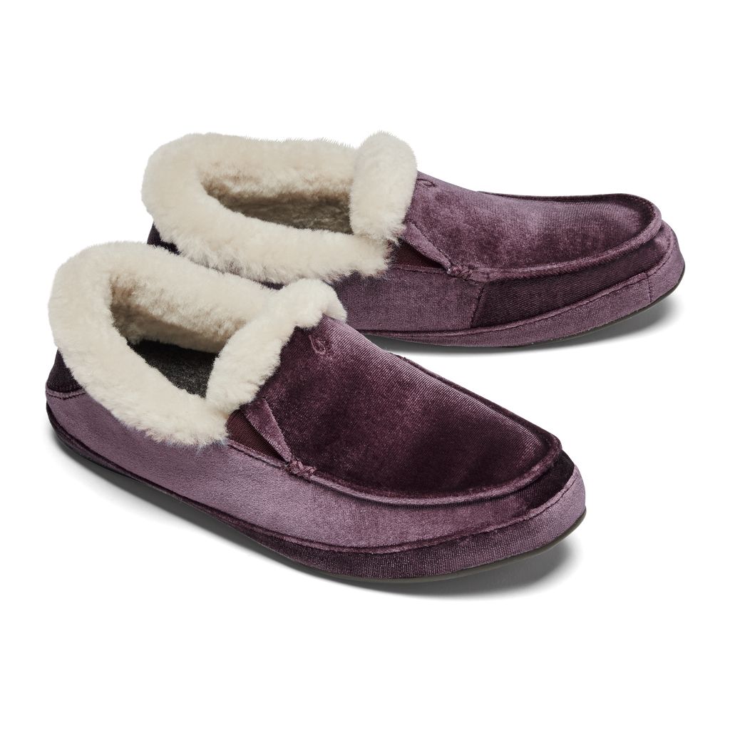 Women's Olukai Ku una Lānui Slippers Purple | XMEBNCD-98