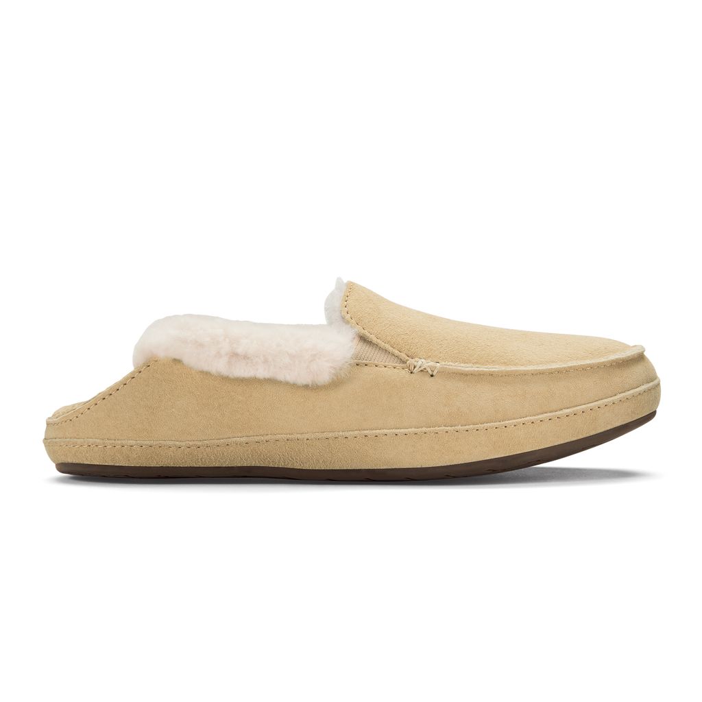 Women's Olukai Ku una Slippers Brown | PKCWHOY-95