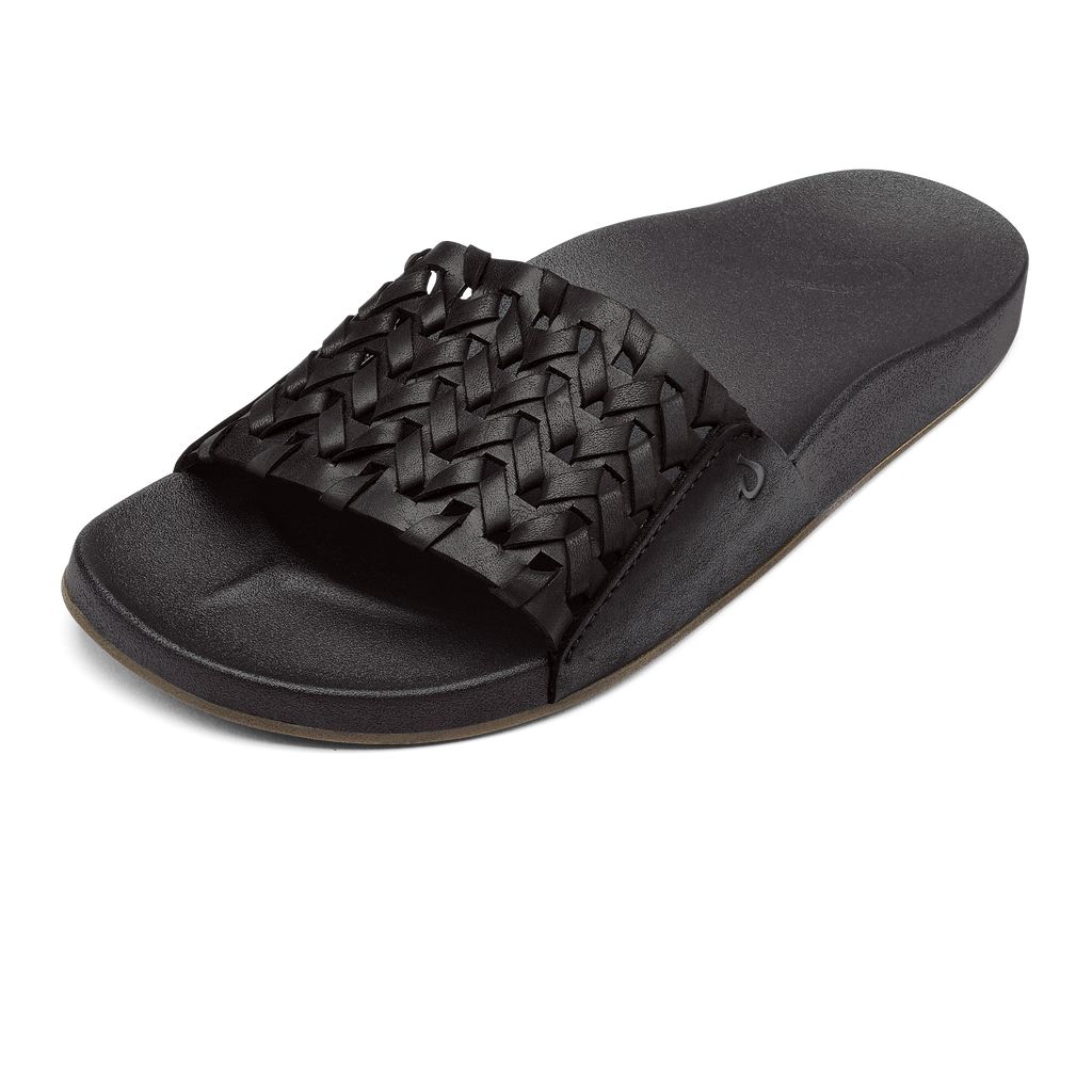 Women's Olukai Kāmola Sandals Black | RLGCVPI-86