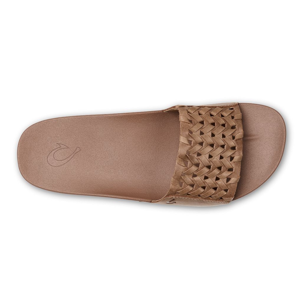 Women's Olukai Kāmola Sandals Brown | YQVTGKZ-49