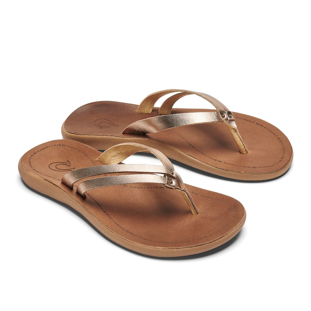 Women's Olukai Kāpehe Luana Sandals Brown | RJWLTBG-20