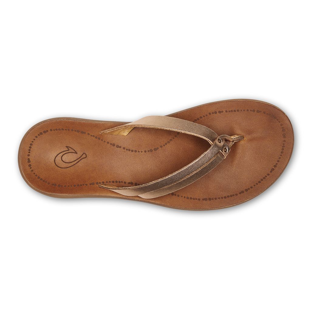 Women's Olukai Kāpehe Luana Sandals Brown | RJWLTBG-20