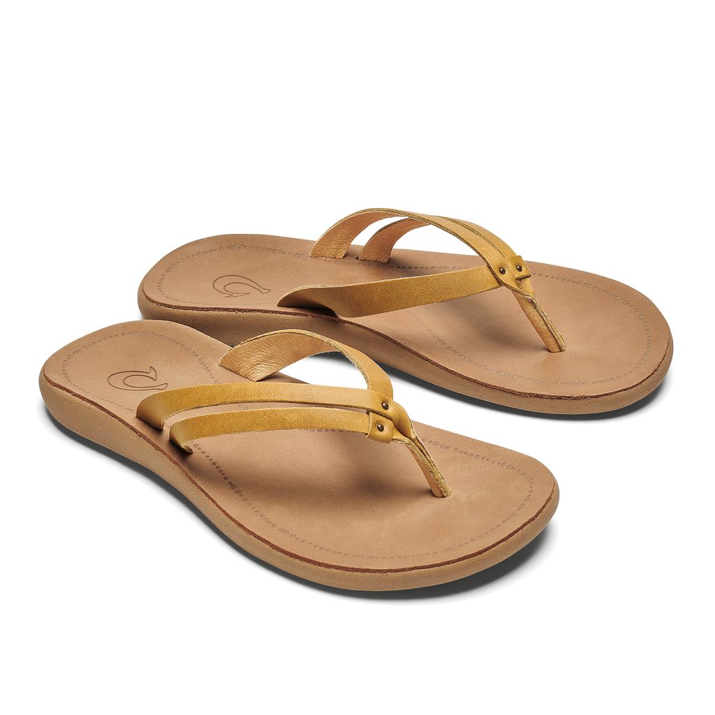 Women's Olukai Kāpehe Luana Sandals Brown | XFKTLUD-06