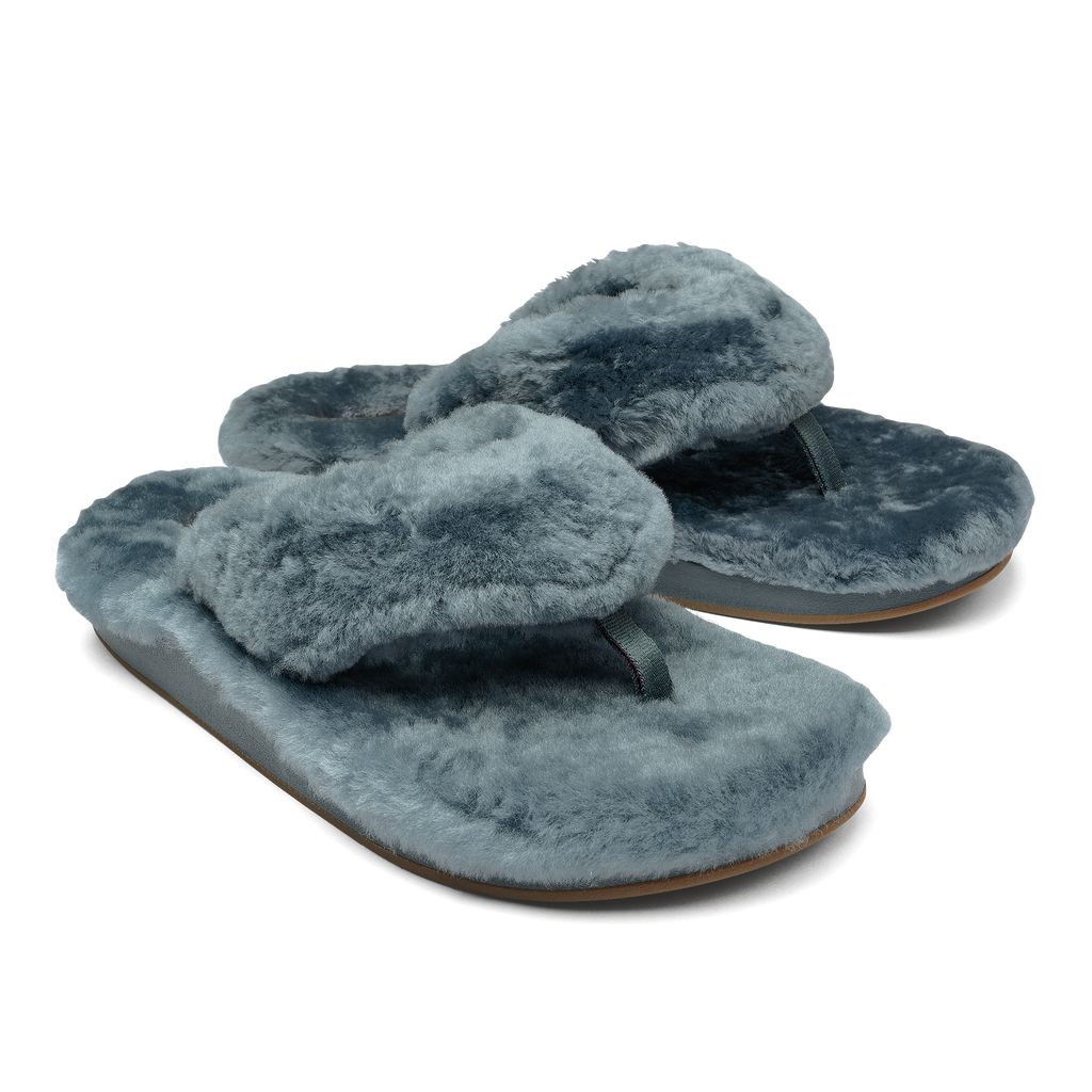 Women's Olukai Kīpe'a Heu Slippers Blue | XZRJOIQ-18