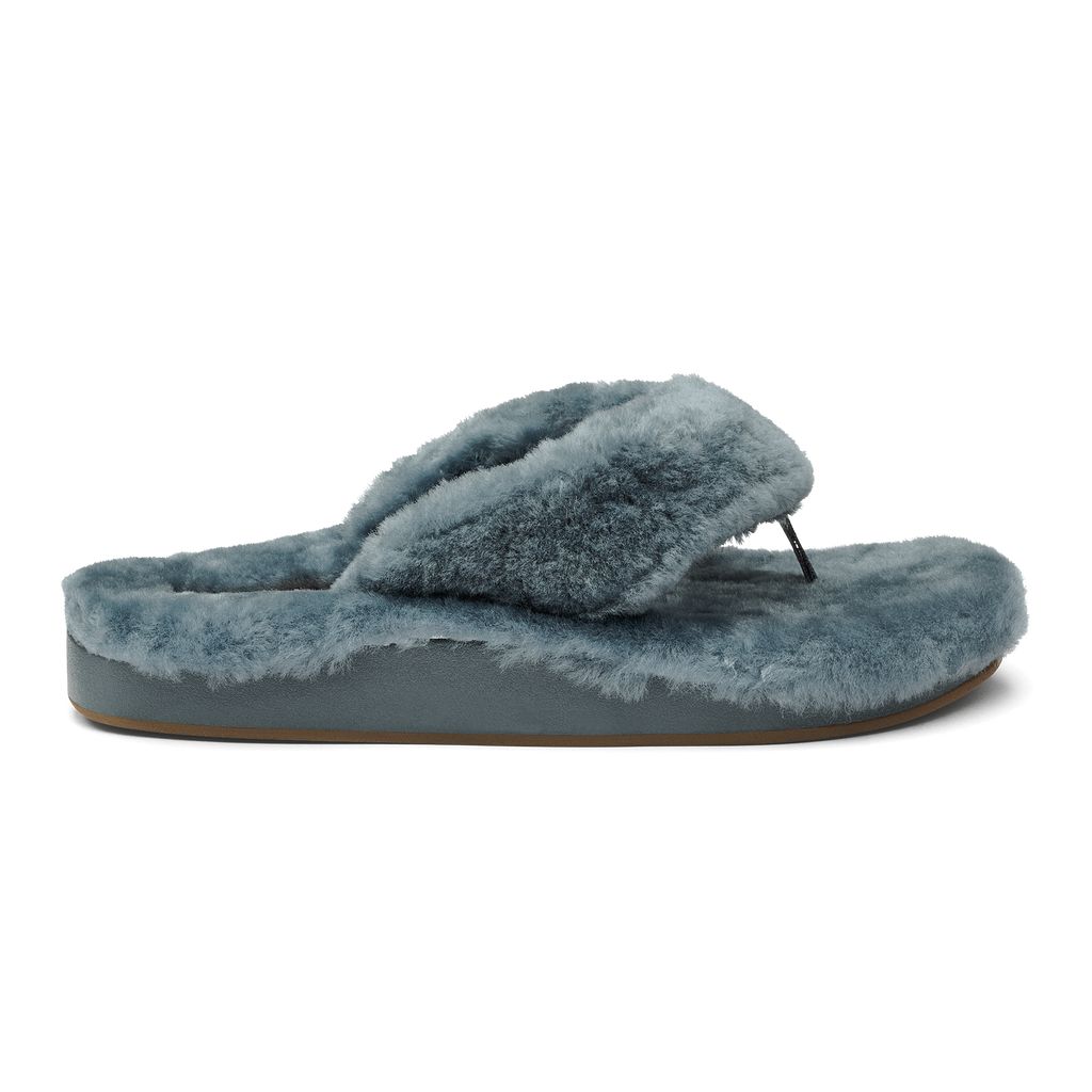 Women\'s Olukai Kīpe\'a Heu Slippers Blue | XZRJOIQ-18