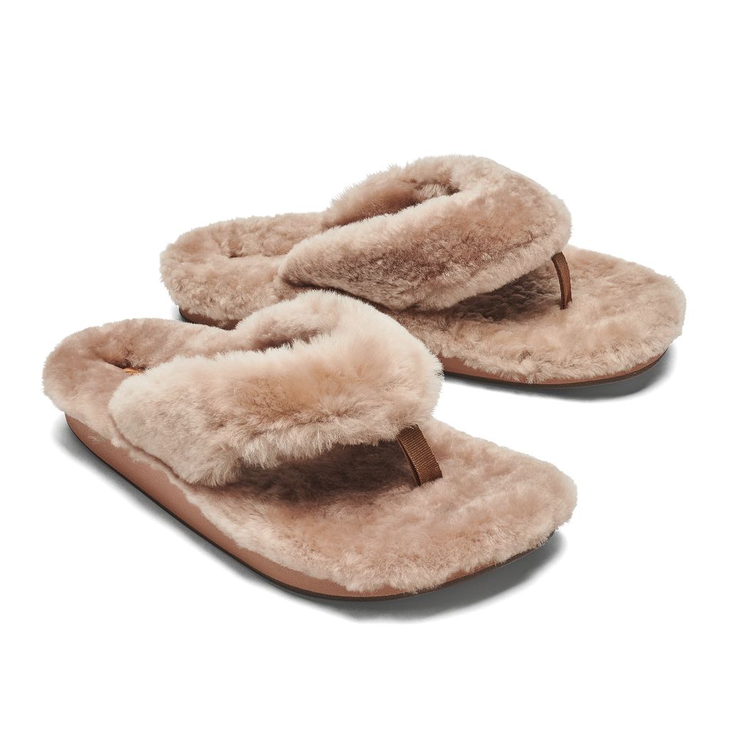 Women's Olukai Kīpe'a Heu Slippers Brown | UIRCQBA-64