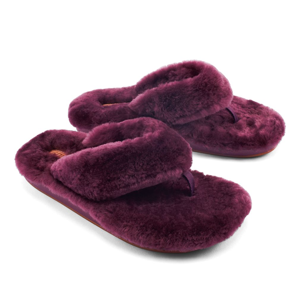 Women's Olukai Kīpe'a Heu Slippers Deep Purple | ACVNUTL-65