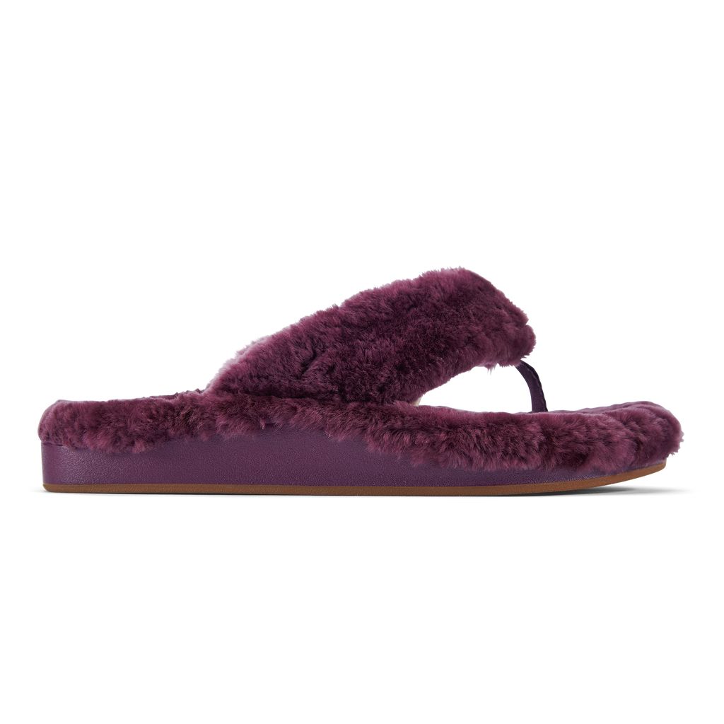 Women\'s Olukai Kīpe\'a Heu Slippers Deep Purple | ACVNUTL-65