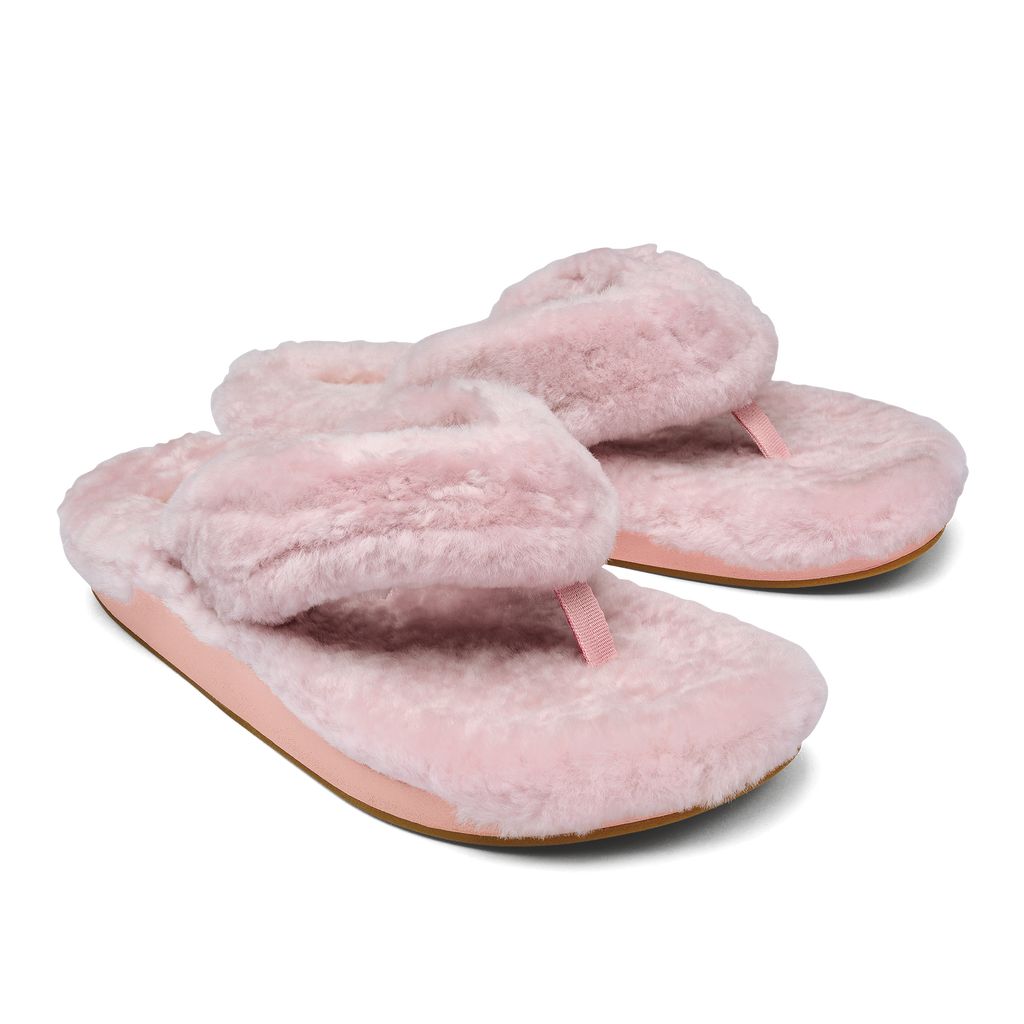 Women's Olukai Kīpe'a Heu Slippers Pink | DSMETVJ-40