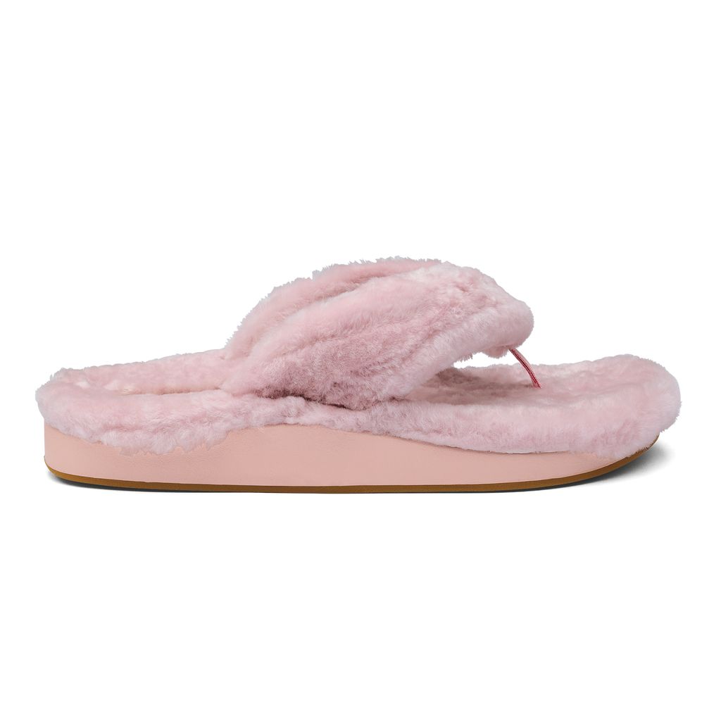 Women\'s Olukai Kīpe\'a Heu Slippers Pink | DSMETVJ-40