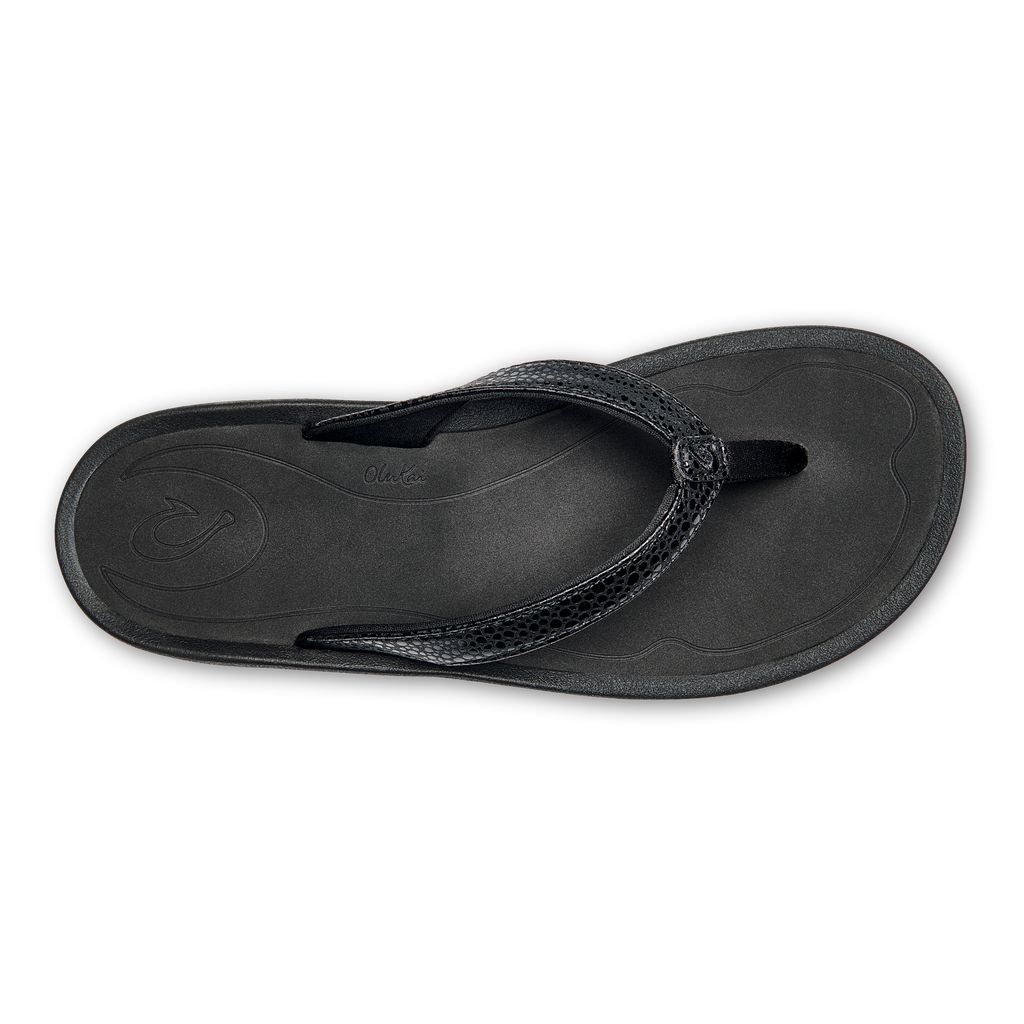 Women's Olukai Kūlapa Kai Sandals Black | VEDJGYB-79