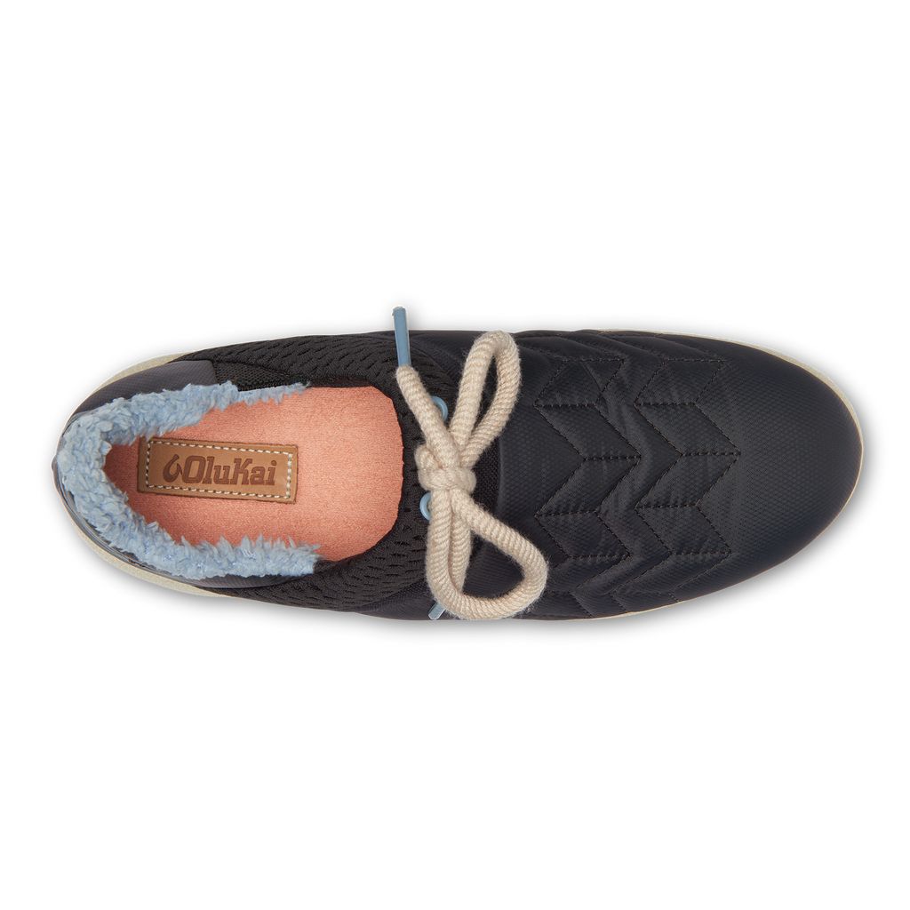 Women's Olukai Mahiki Slippers Black | SLXKDNZ-73