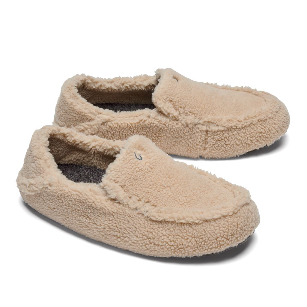 Women's Olukai Nohea Heu Slippers Beige | FPYICVA-68