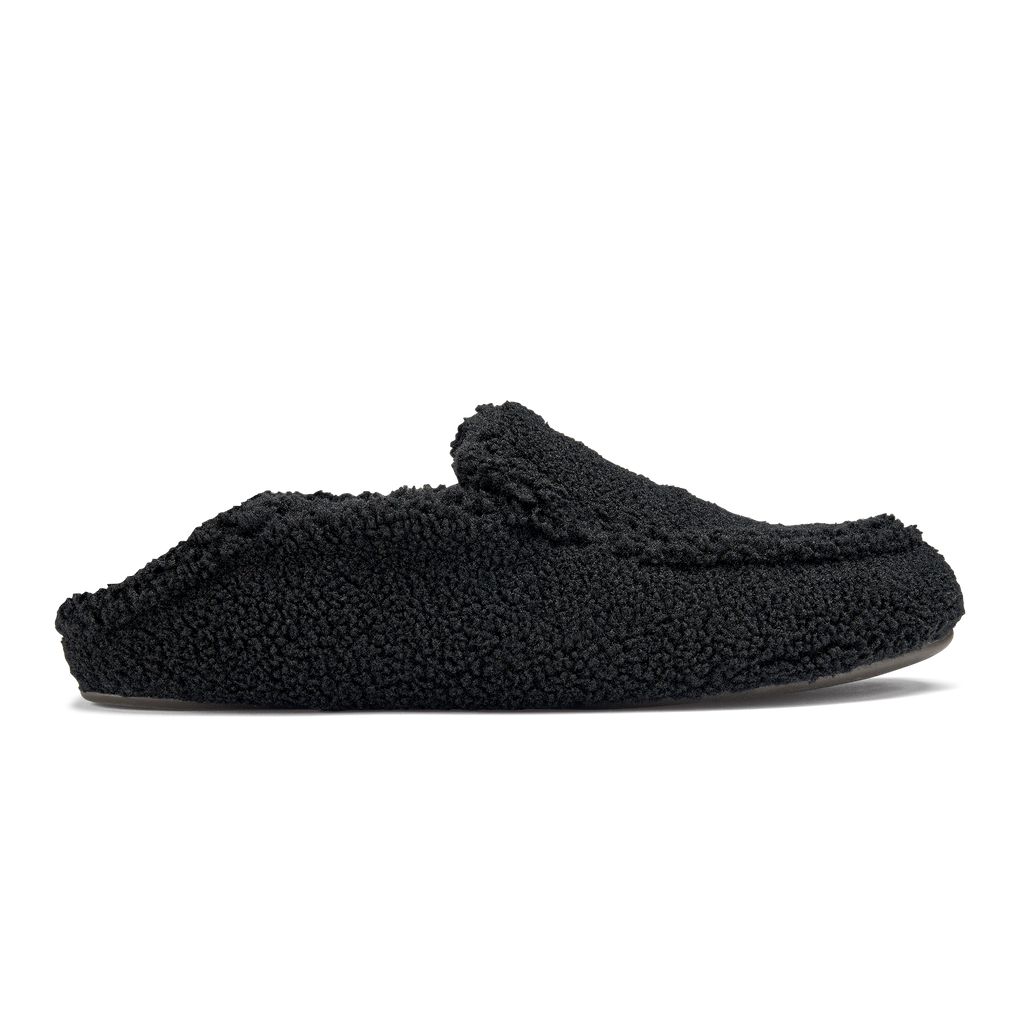 Women's Olukai Nohea Heu Slippers Black | PUVNOCD-51