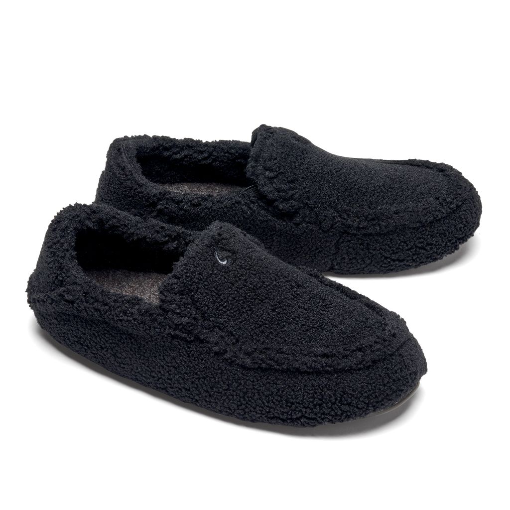 Women's Olukai Nohea Heu Slippers Black | PUVNOCD-51