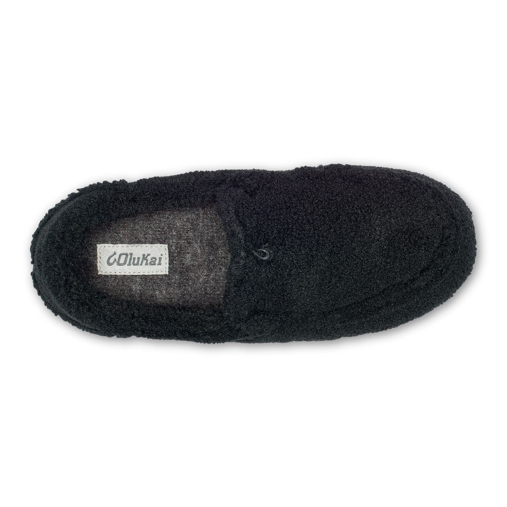 Women's Olukai Nohea Heu Slippers Black | PUVNOCD-51