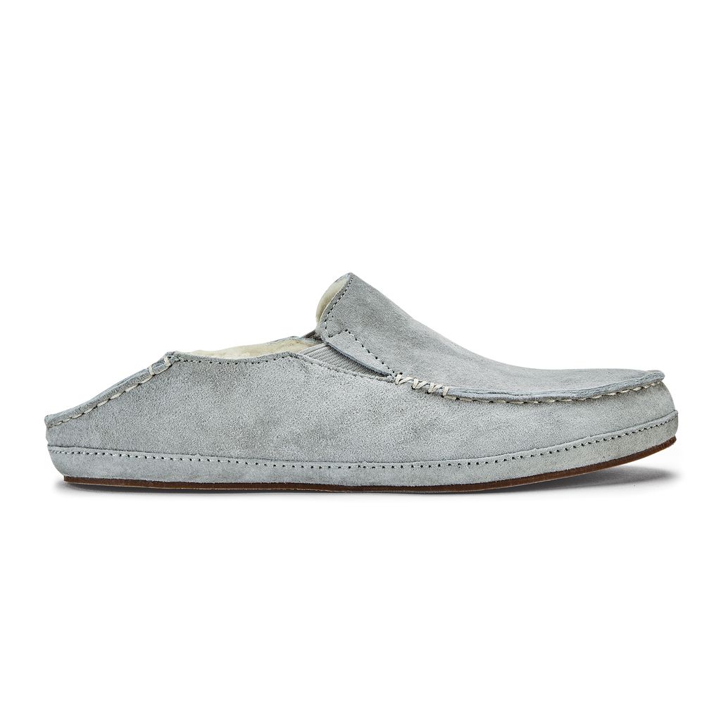 Women's Olukai Nohea Slippers Grey | KVMNLDA-60