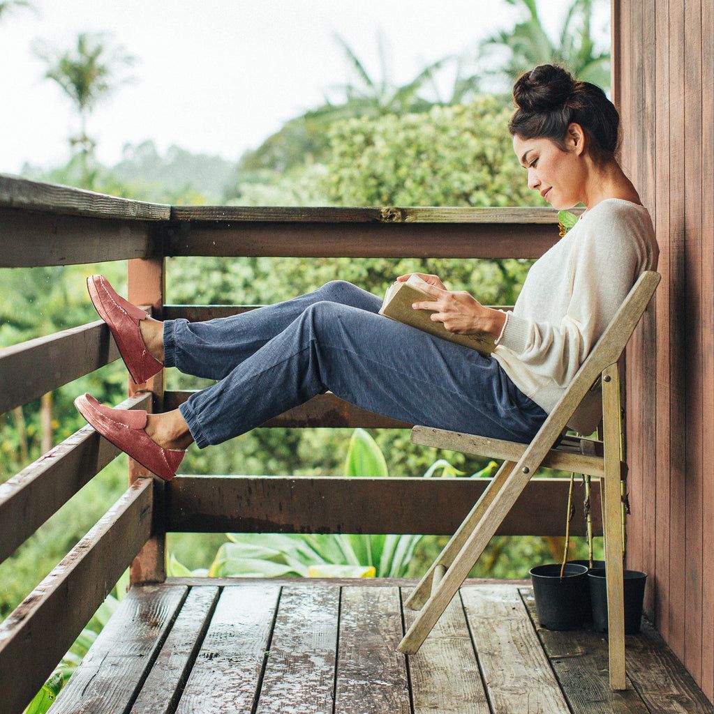 Women's Olukai Nohea Slippers Pink | XVWYDHC-48