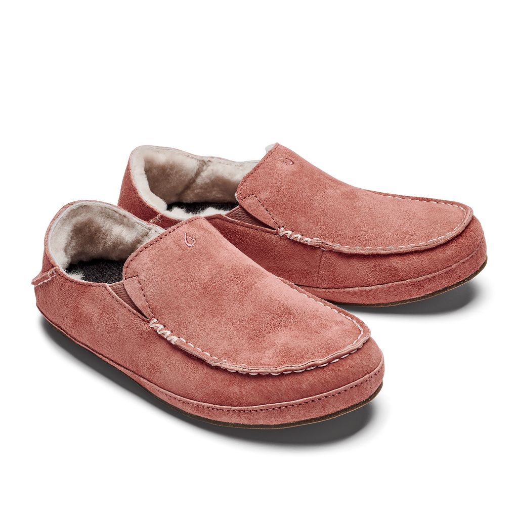 Women's Olukai Nohea Slippers Pink | XVWYDHC-48