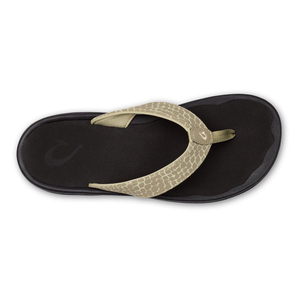 Women's Olukai Ohana Pa i Sandals Black | YTISNFQ-47