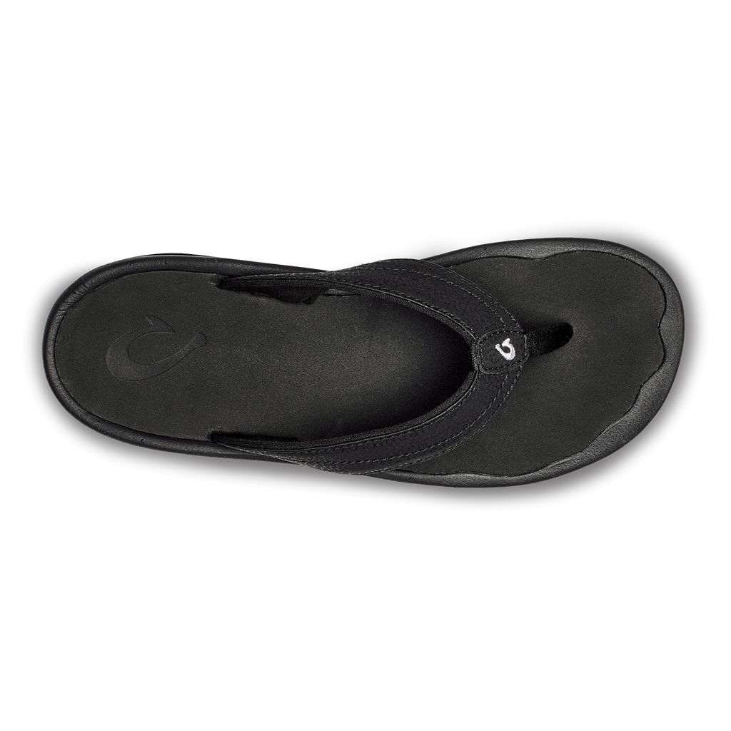 Women's Olukai Ohana Sandals Black | CJYVQRK-90