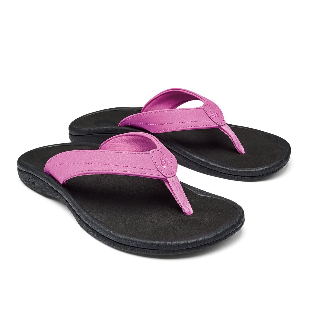 Women's Olukai Ohana Sandals Black | ZYFVAPB-56