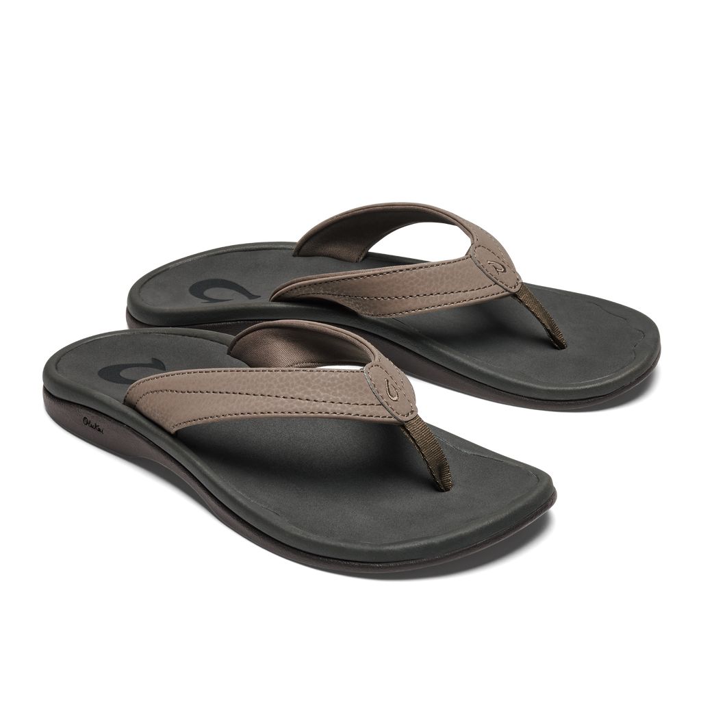 Women's Olukai Ohana Sandals Grey Brown | JEQYRFO-42