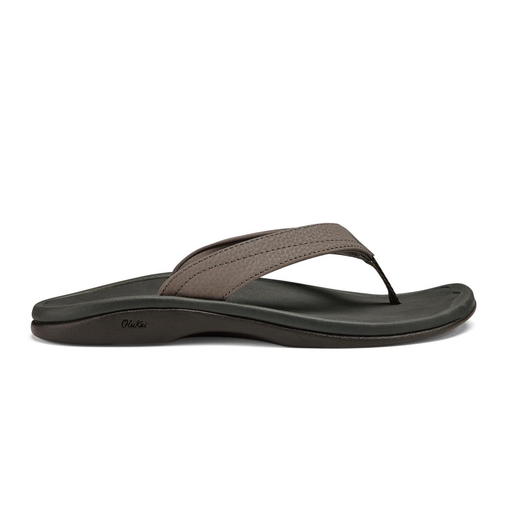 Women\'s Olukai Ohana Sandals Grey Brown | JEQYRFO-42