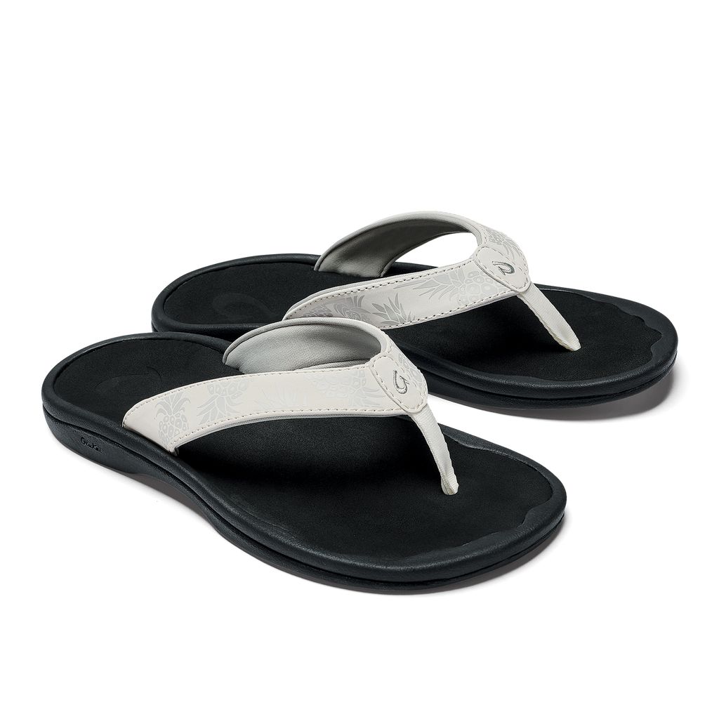 Women's Olukai Ohana Sandals White | GZUPDVS-98