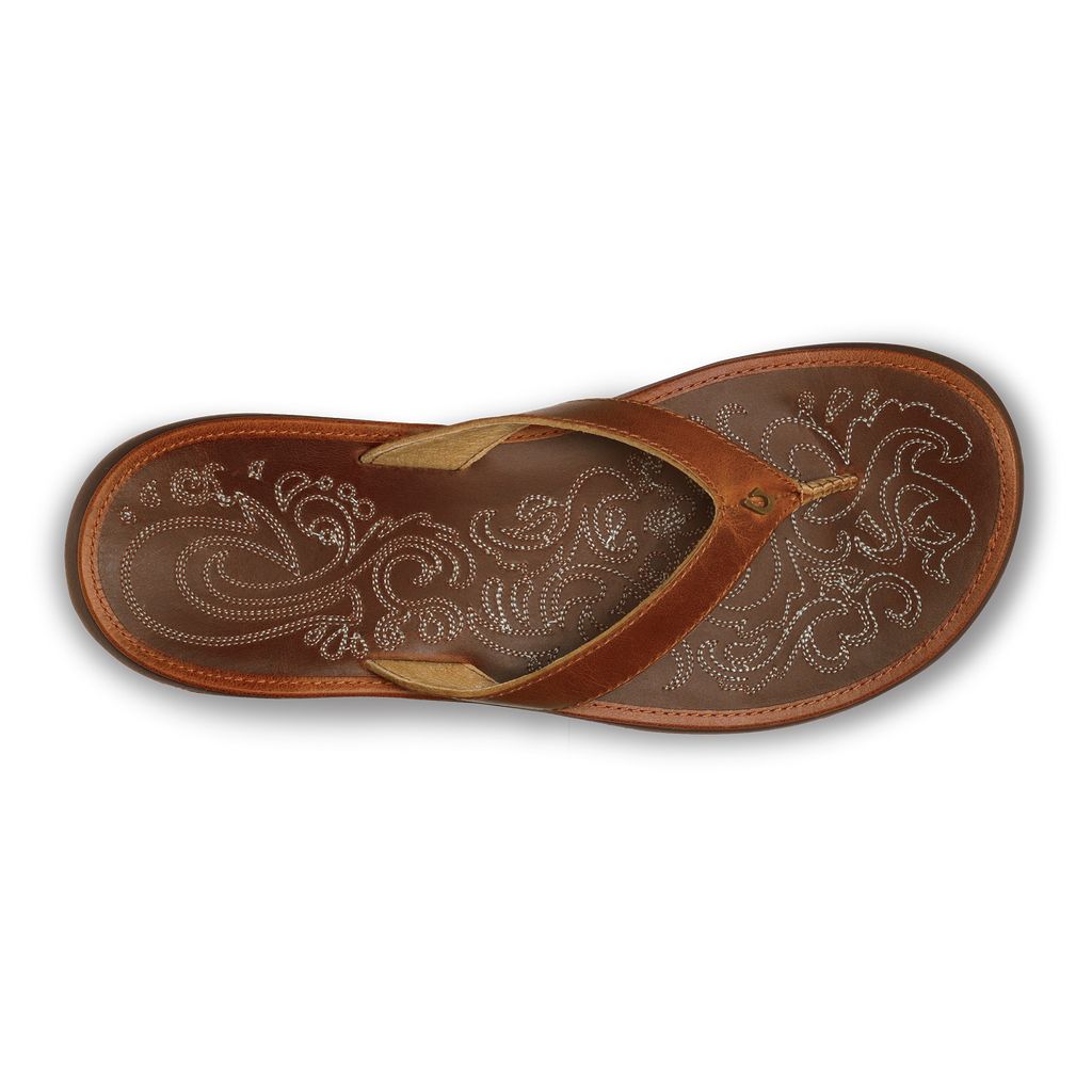 Women's Olukai Paniolo Sandals Beige | IXWASBC-63