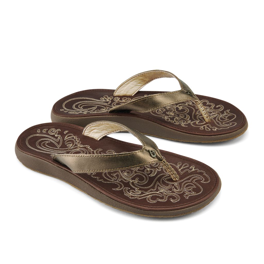 Women's Olukai Paniolo Sandals Brown | KASNRXQ-53