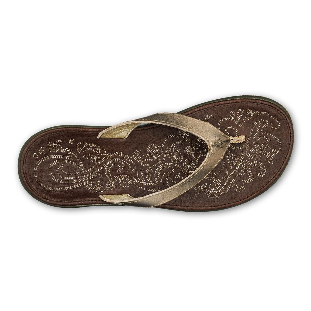 Women's Olukai Paniolo Sandals Brown | KASNRXQ-53