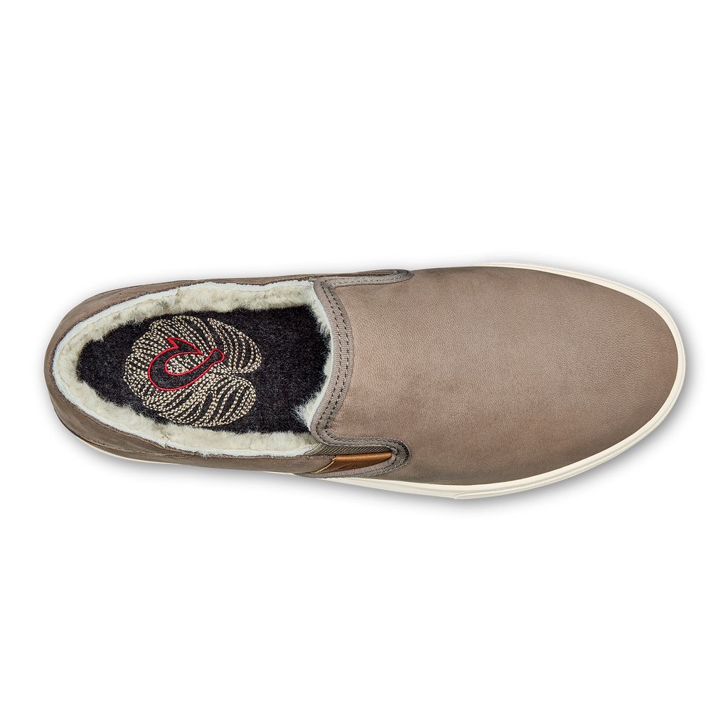 Women's Olukai Pehuea Heu Slippers Beige | NWOXCSG-40