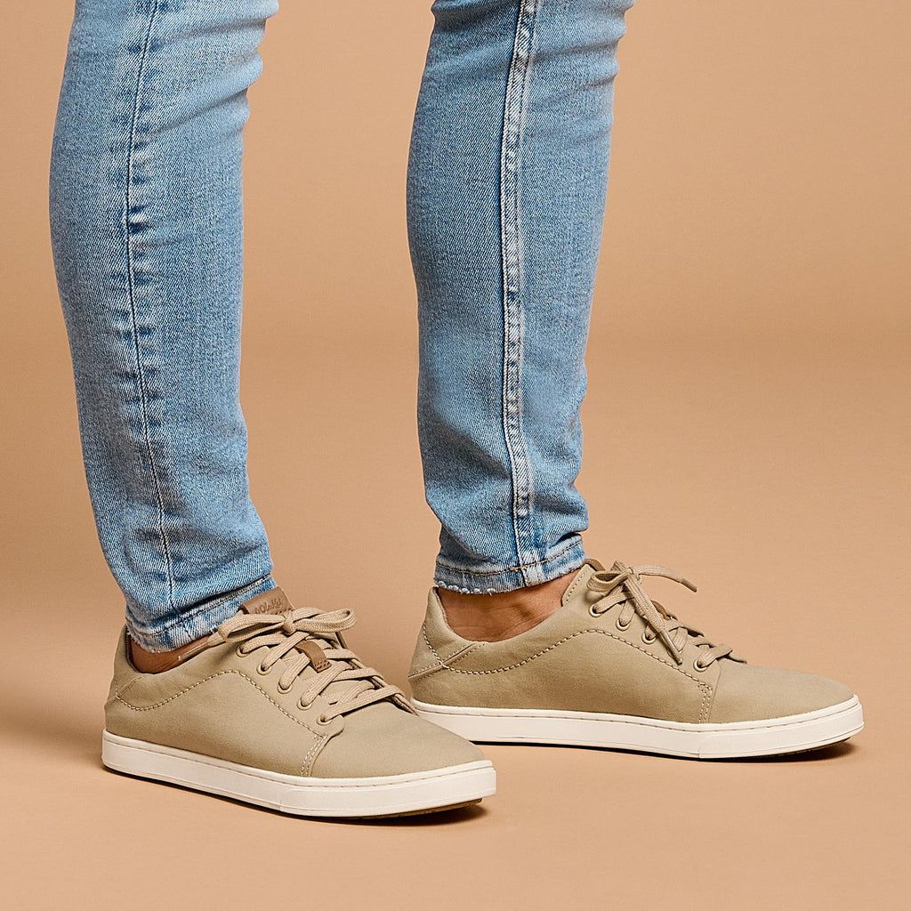 Women's Olukai Pehuea Lī Sneakers Khaki | SWGFKHJ-31