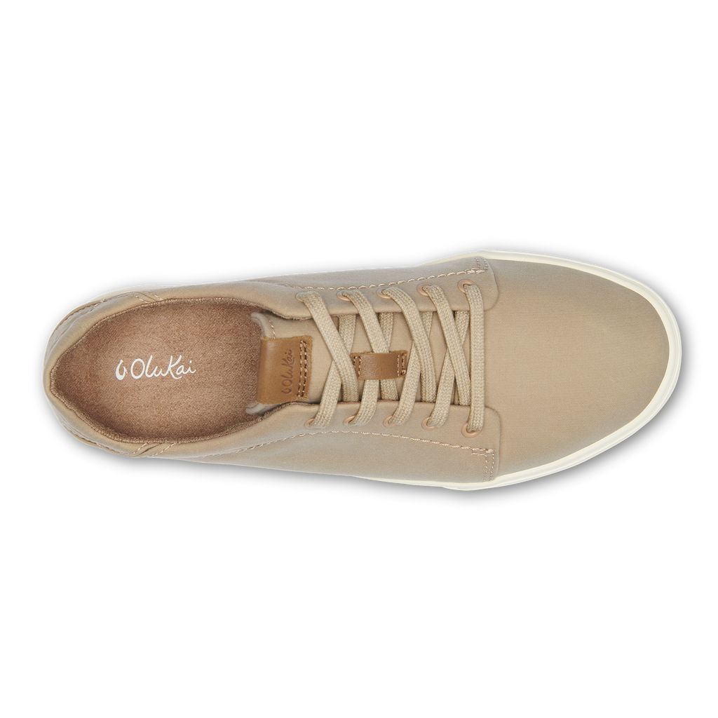 Women's Olukai Pehuea Lī Sneakers Khaki | SWGFKHJ-31