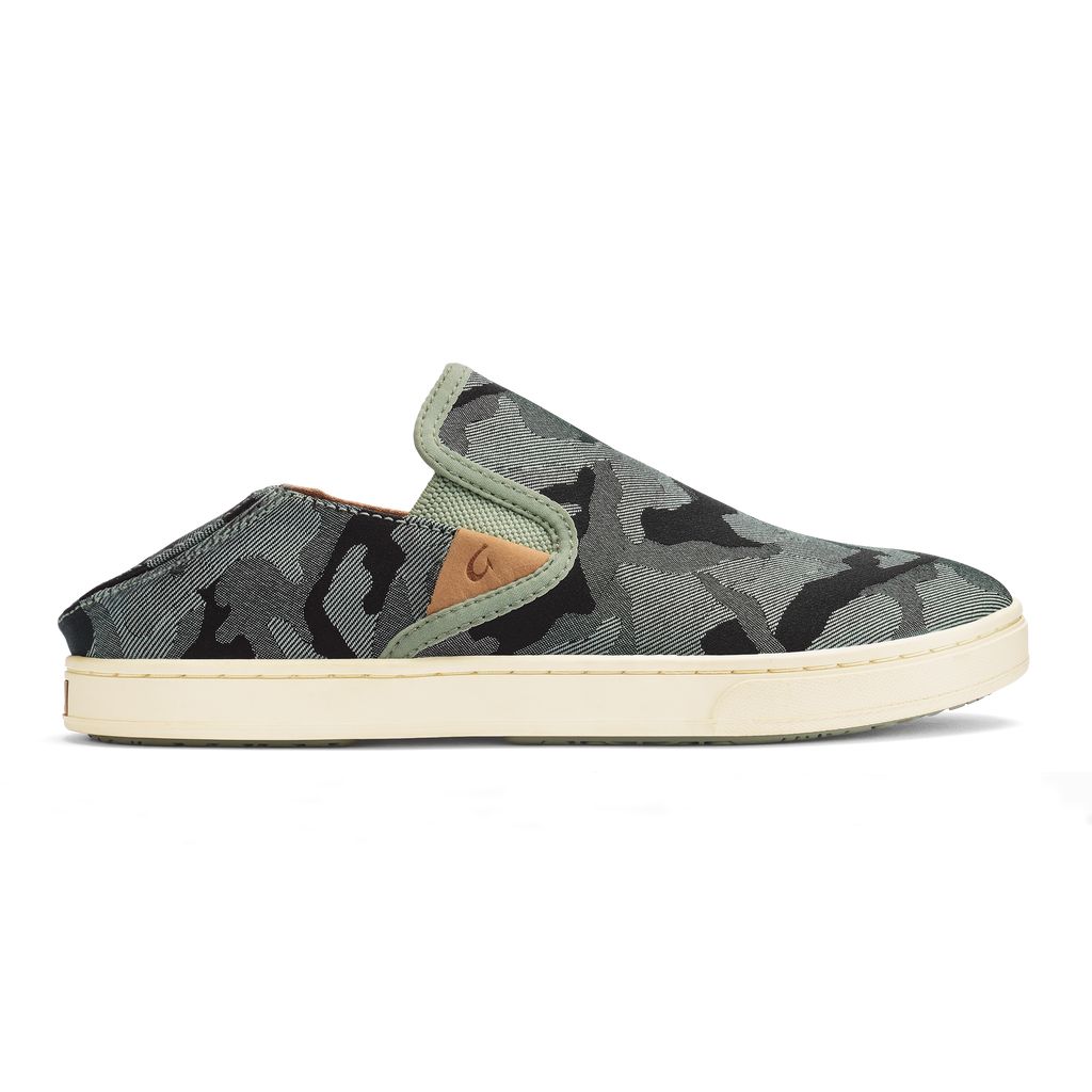 Women's Olukai Pehuea Pa i Slippers Olive | WTSJMRH-79