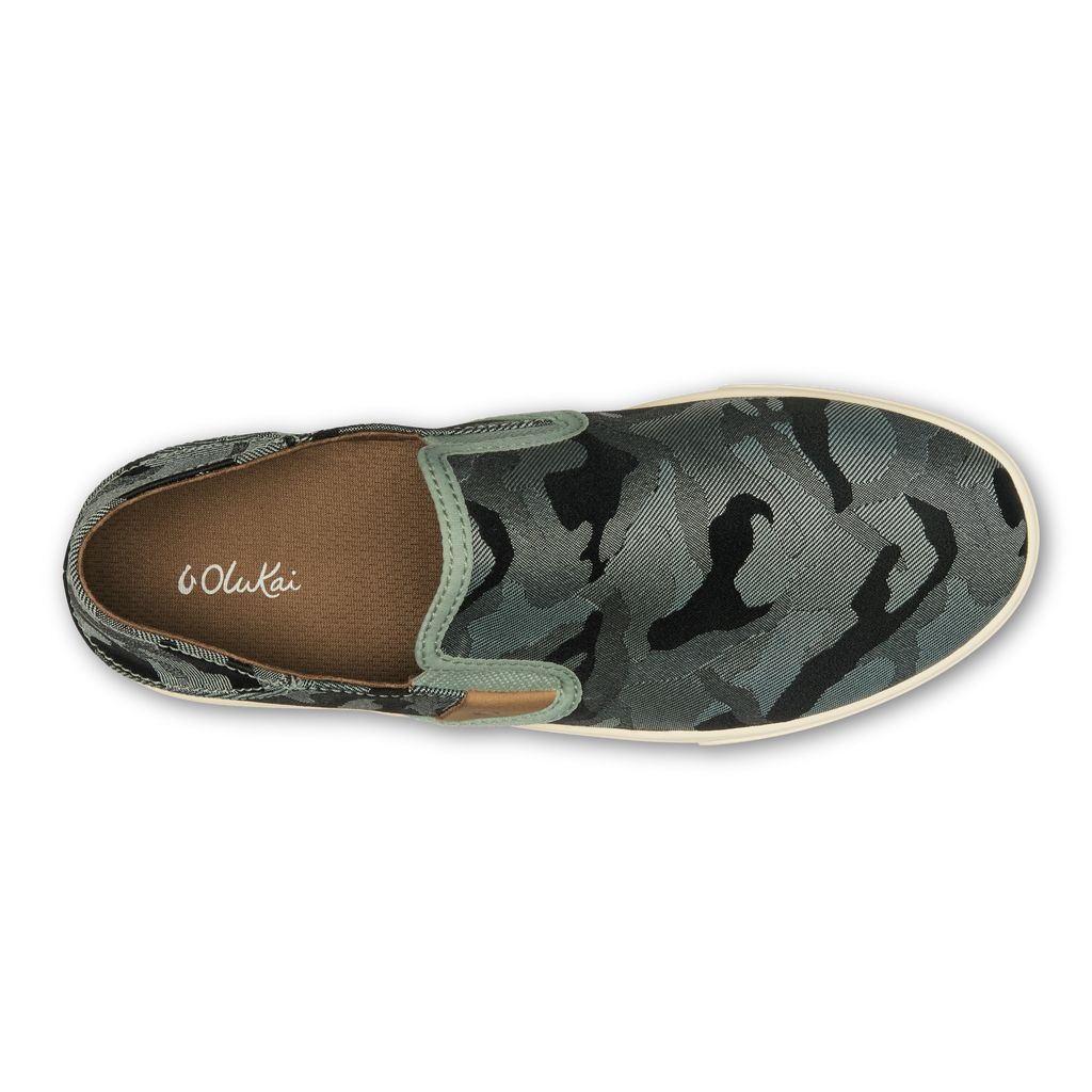 Women's Olukai Pehuea Pa i Slippers Olive | WTSJMRH-79