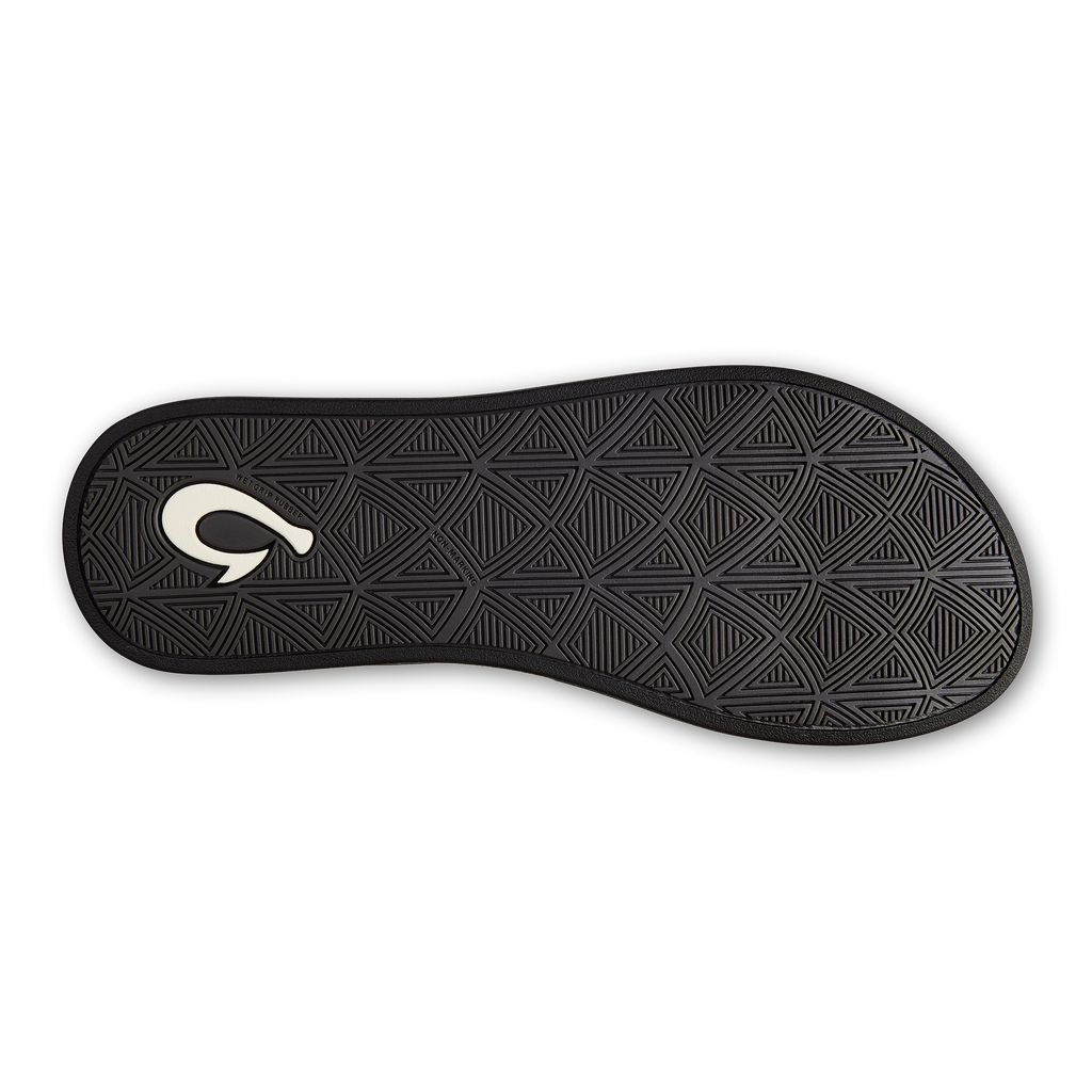 Women's Olukai Puawe Sandals Black | HYEMSUQ-63