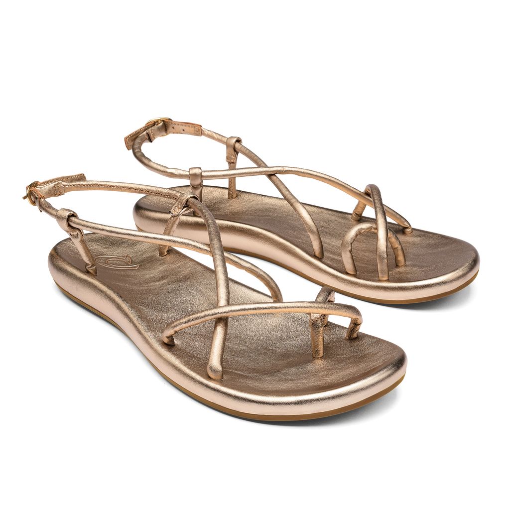 Women's Olukai Waiau Sandals Gold | HKVZGNI-91