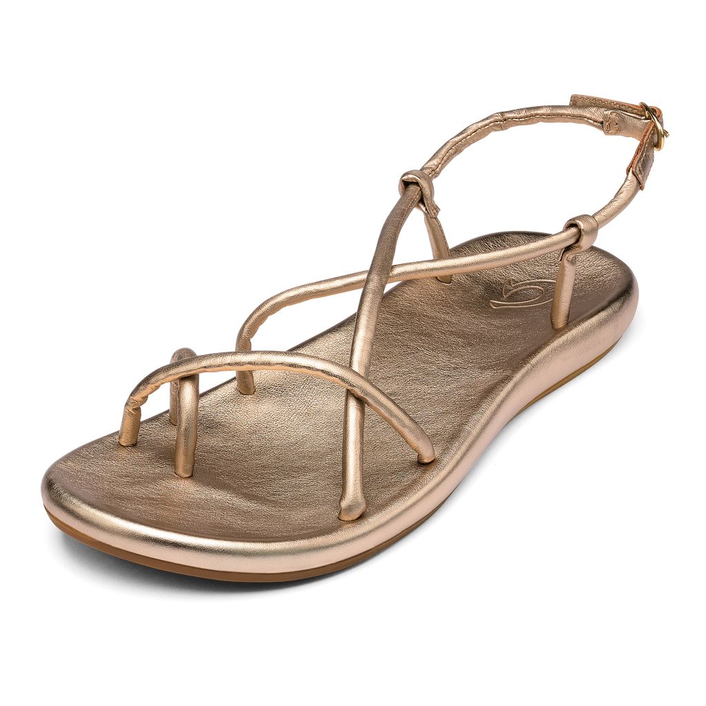 Women's Olukai Waiau Sandals Gold | HKVZGNI-91