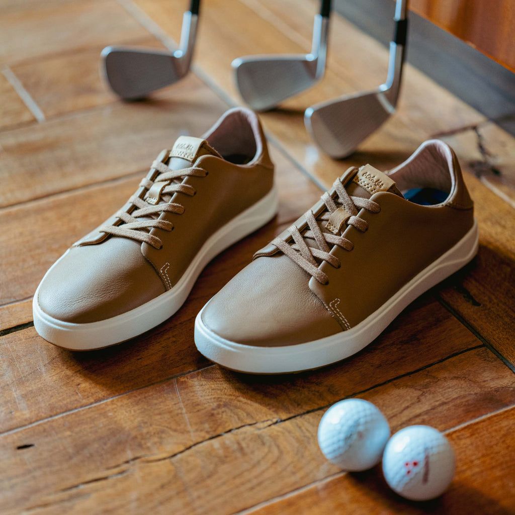 Women's Olukai Wailea Golf Shoes Brown | HYBQJEN-90