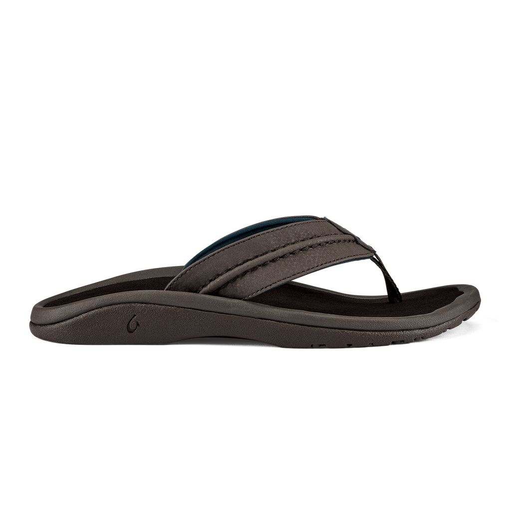 Men's Olukai Hokua Sandals Dark Brown | CFOLMNH-98