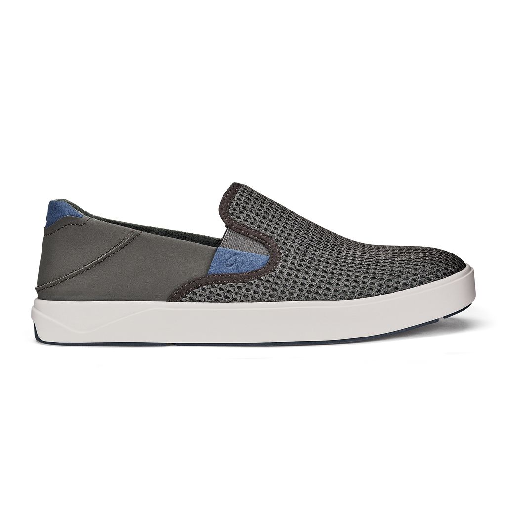 Men's Olukai Lae ahi Sneakers Dark Grey | HBRXZWC-64