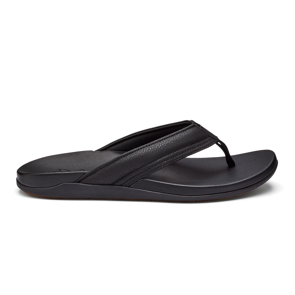 Men's Olukai Maha Sandals Black | FAMWOSH-31