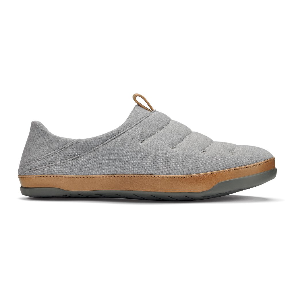 Men's Olukai Mahana Slippers Grey | OBNLKXE-78