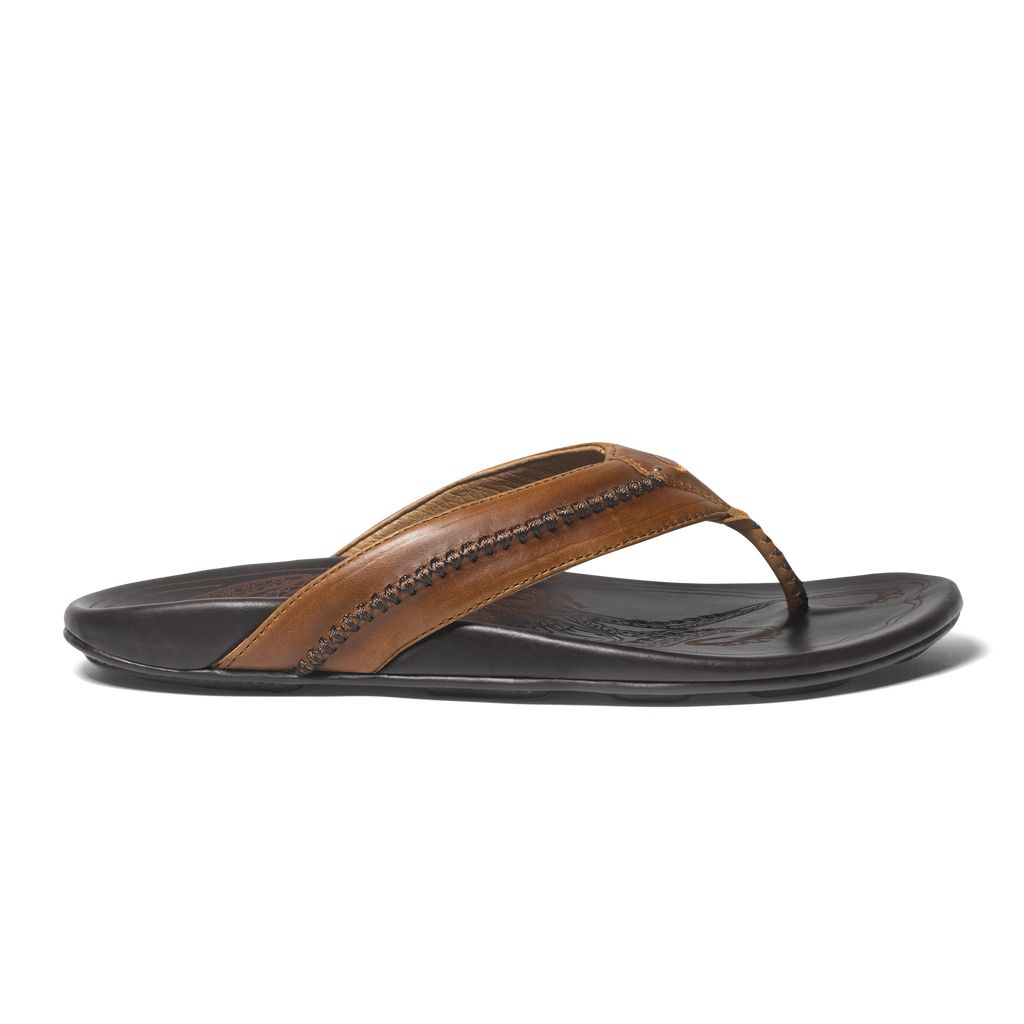 Men's Olukai Mea Ola Sandals Brown | NKLCEFR-91