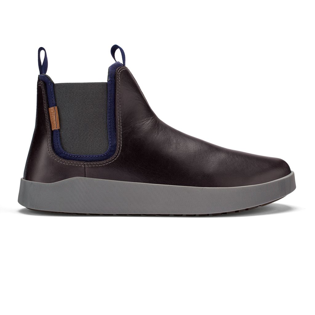 Men's Olukai Mīkole Boots Black | YLGEZWS-14