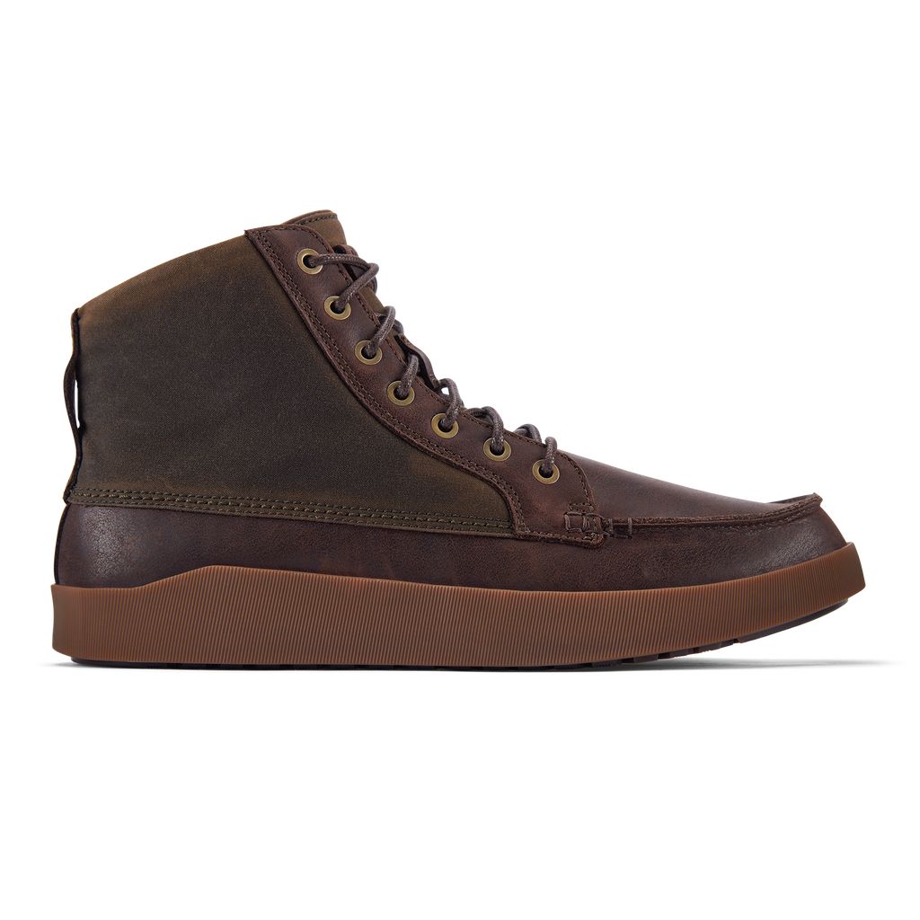 Men's Olukai Mōlina Boots Dark Brown | TKPOAUY-89