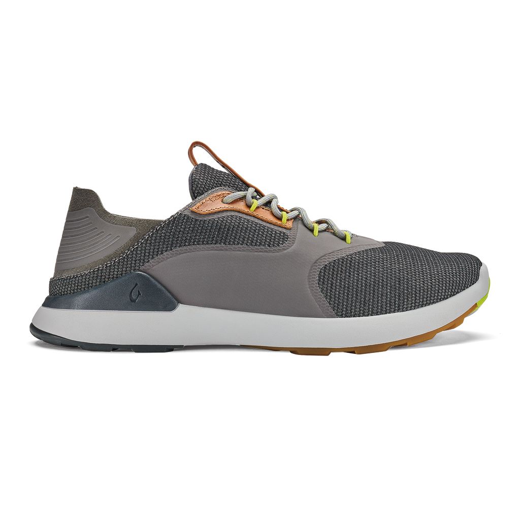 Men's Olukai Nihoa Lī Sneakers Grey | WHJDBYF-26